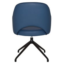 Lex Vinyl Trestle Armchairs (Set of 2)